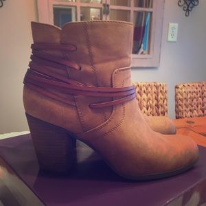 Madden Girl cognac ankle boots